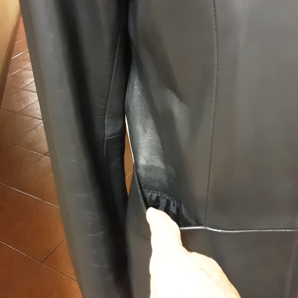 ANN TAYLOR Black Jacket Leather - Picture 4 of 11
